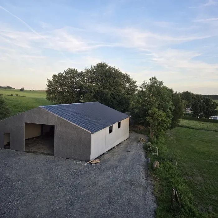 Chantier du nouvel atelier de la Ferronnerie Jacob à Bercheux